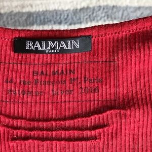 Balmain red T shirt